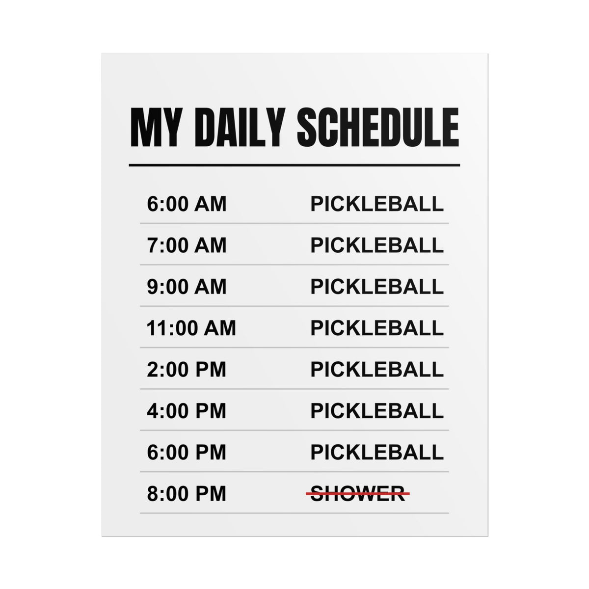 "My Daily Schedule" Poster